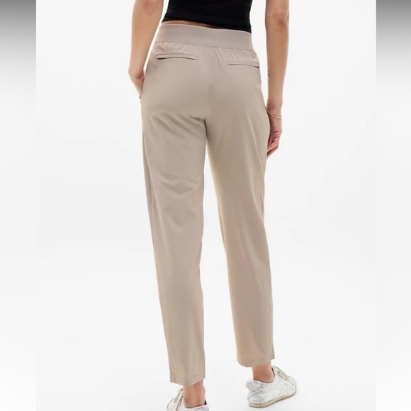 Athleta Brooklyn Mid Rise Ankle Pant – Abalone Beige (Size 4) - Picture 3 of 11
